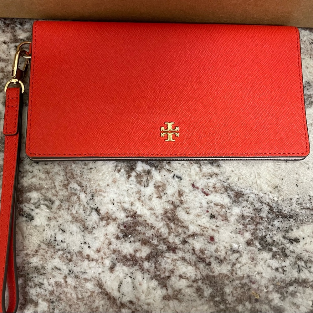 Tory Burch Bold Red Wristlet